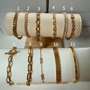 Old Money Chic Elegant Gold Bracelet Set Coquette Girl - Sell by 1 piece